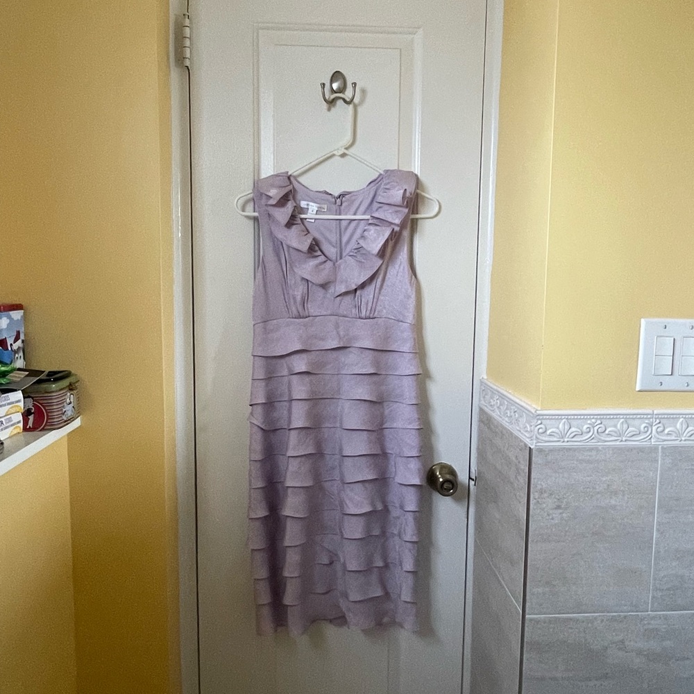 Lilac tiered cocktail party dress